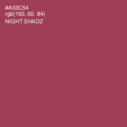#A03C54 - Night Shadz Color Image